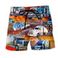 Big Truck Beach Shorts For Oceanfront Weekends And Warm Weather Wardrobe