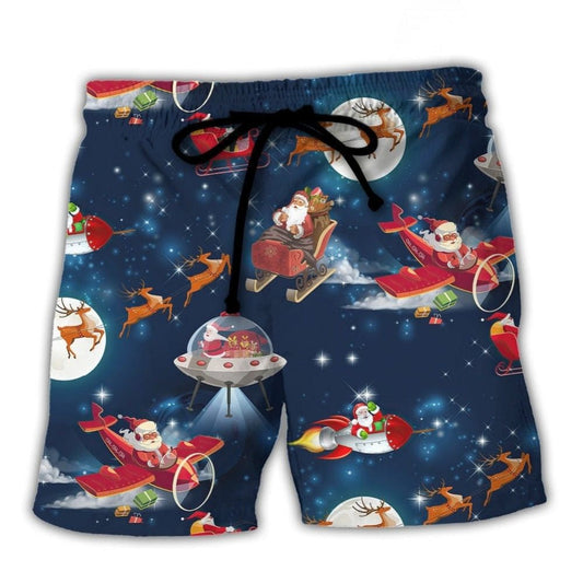 Christmas Astronaut Holiday Fun Beach Shorts For Sunny Holidays And Comfortable Daily Styling
