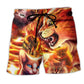 Fire Playing Cat Fantasy Beach Shorts For Poolside Relaxation And Easy Warm Weather Wear