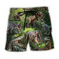 Forest Dinosaur Beach Shorts For Resort Days And Thoughtful Gift Giving