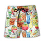 Cocktail Party Cocktail Party Fun Beach Shorts For Sunny Holidays And Comfortable Daily Styling