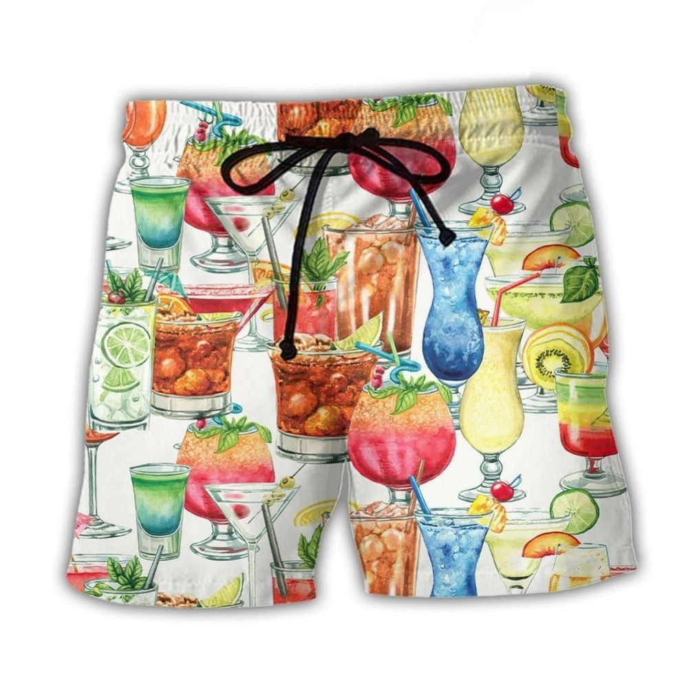 Cocktail Party Cocktail Party Fun Beach Shorts For Sunny Holidays And Comfortable Daily Styling