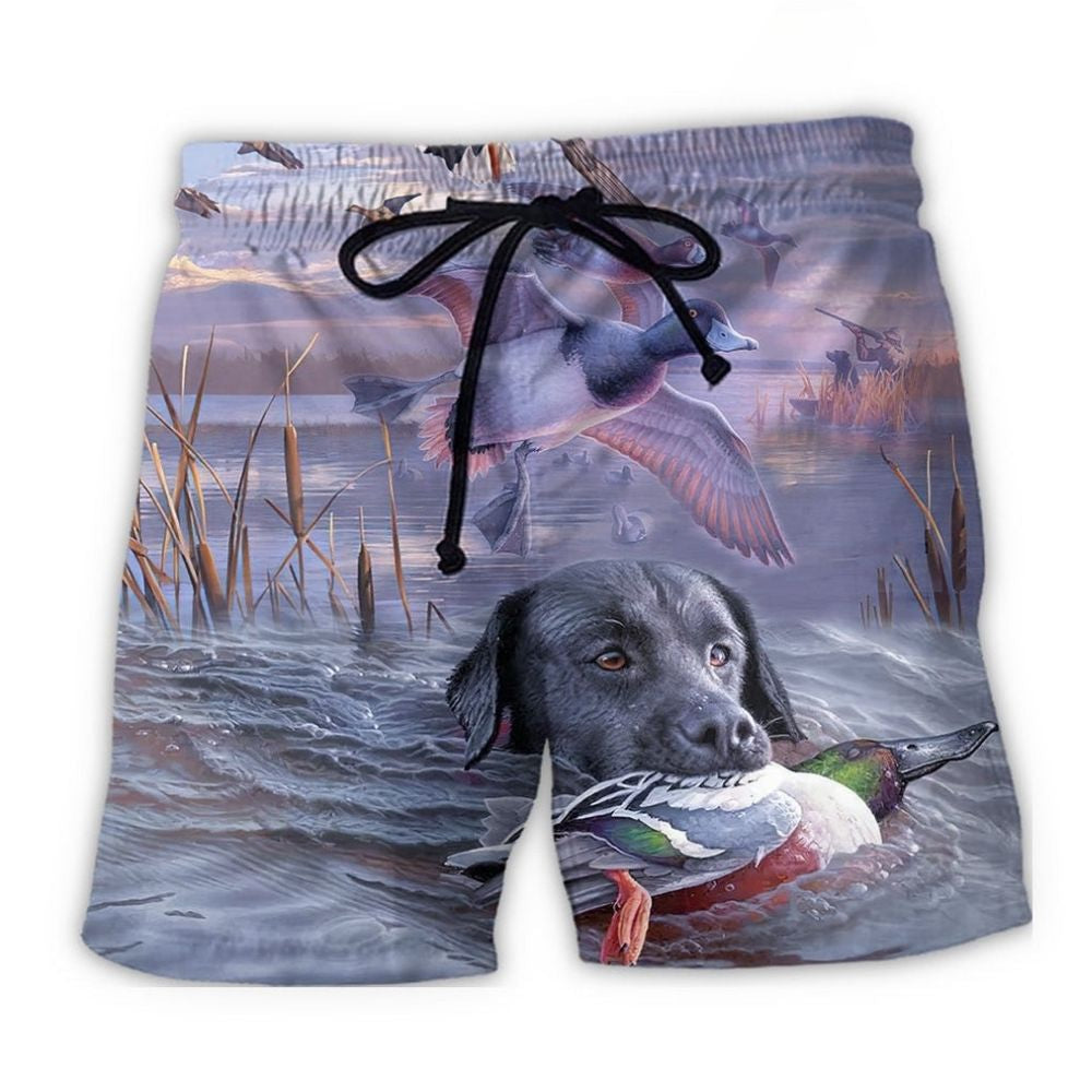 Duck Hunting Purple Outdoor Beach Shorts For Summer Vacation And Coastal Travel