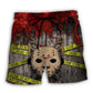 Horror Halloween Cat Beach Shorts For Tropical Holidays And Weekend Casual Style
