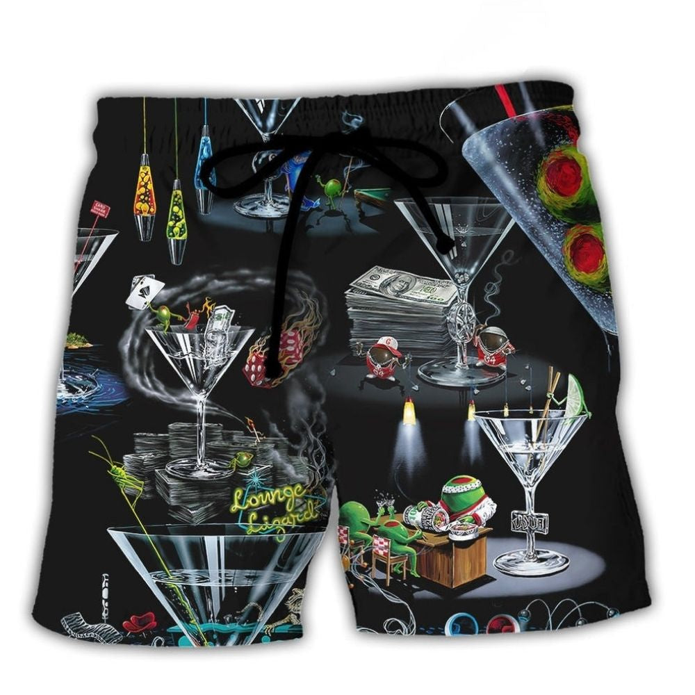 Cocktail Lounge Classic Bar Beach Shorts For Warm Weather Travel And Everyday Comfort