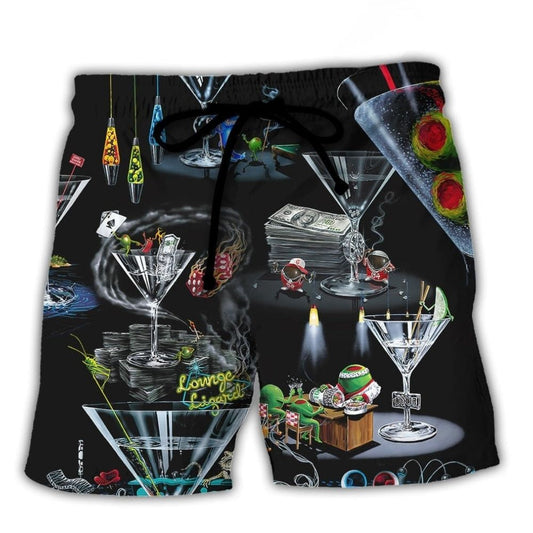 Cocktail Lounge Classic Bar Beach Shorts For Warm Weather Travel And Everyday Comfort