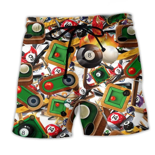 Billiards Make Your Own Luck Number Eight Beach Shorts Graphic Detail For Resort Trips And Casual Outings