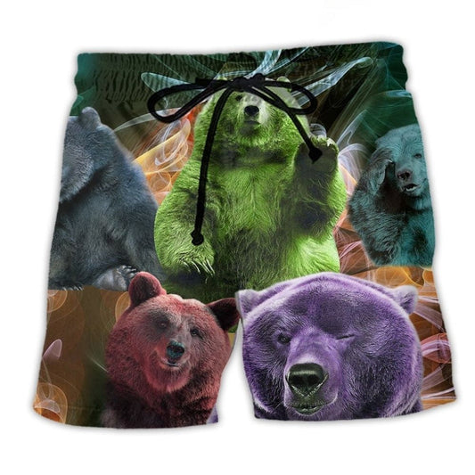 Neon Bear Beach Shorts For Oceanfront Weekends And Everyday Comfort