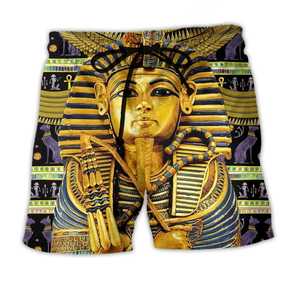 Egyptian Deity Blessing Beach Shorts For Poolside Relaxation And Comfortable Resort Style
