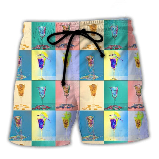 Classy Cocktail Night Beach Shorts For Beach Trips And Relaxed Vacation Styling