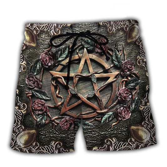 Mystical Witch Halloween Beach Shorts For Seaside Travel And Relaxed Holiday Style