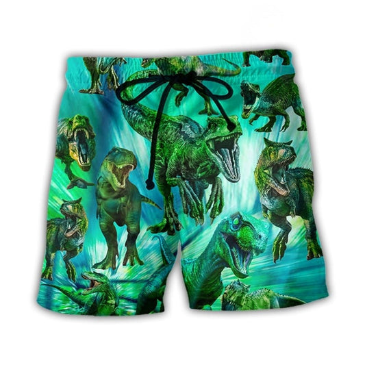 Running Dinosaur Beach Shorts For Resort Getaways And Everyday Comfort