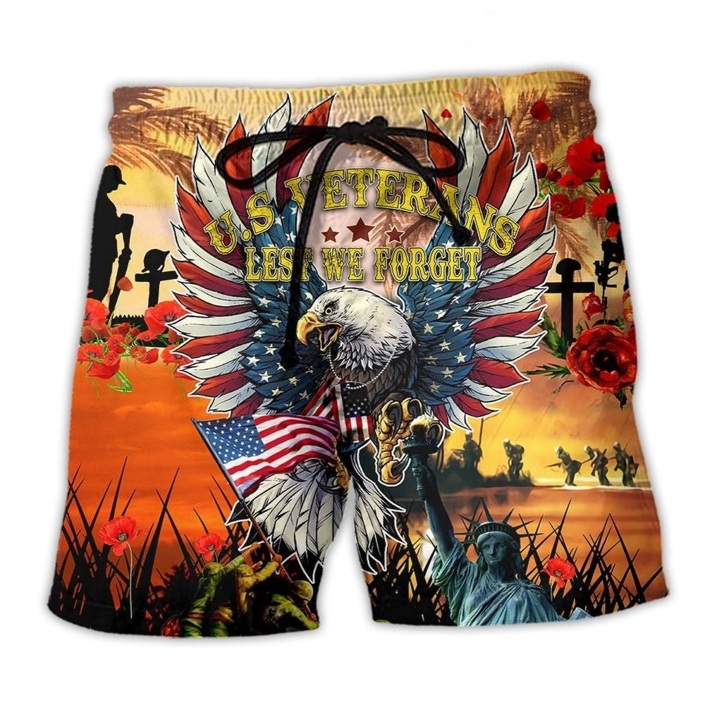 Veteran Remembrance Beach Shorts For Tropical Holidays And Travel Ready Comfort