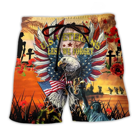 Veteran Remembrance Beach Shorts For Tropical Holidays And Travel Ready Comfort