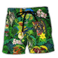Dragon Cocktail Tropical Summer Beach Shorts Pattern Detail For Relaxed Warm Weather Outfits