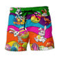 Rabbit Bright Easter Day Beach Shorts Pattern View For Weekend Trips And Outdoor Activities