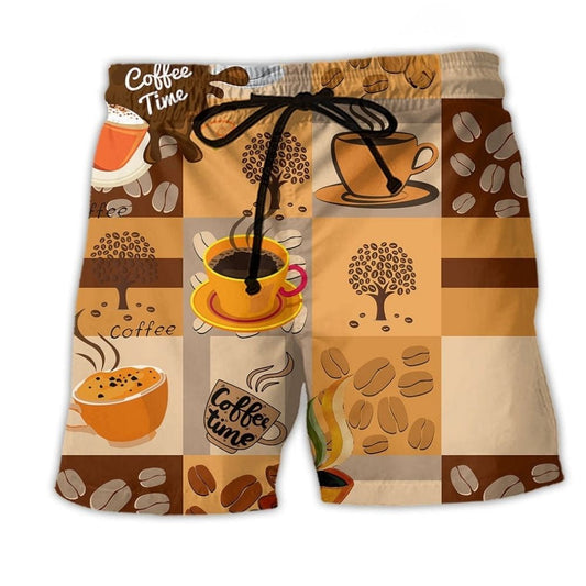Coffee Relax Moment Beach Shorts For Warm Weather Outings And Memorable Gift Ideas