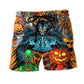 Halloween Skull Pumpkin Scary Beach Shorts For Sunny Holidays And Comfortable Daily Styling