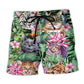 Cat Is My Cute Beach Shorts Artwork Detail For Animal Lover Gift Giving
