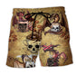 Dragon Coffee Skull Fantasy Beach Shorts For Vacation Travel And Everyday Comfort