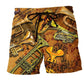 Music Happiness Colorful Vibes Beach Shorts Artwork Detail For Music Lovers And Gift Giving