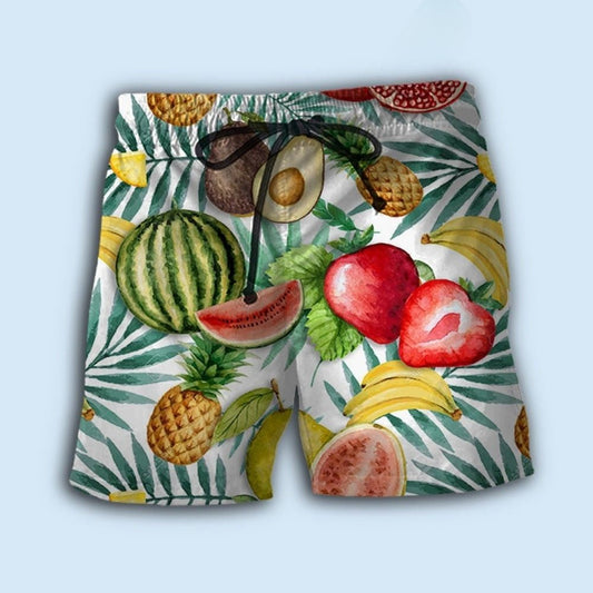 Fruit Lover Healthy Happy Life Beach Shorts For Beach Trips And Relaxed Vacation Styling