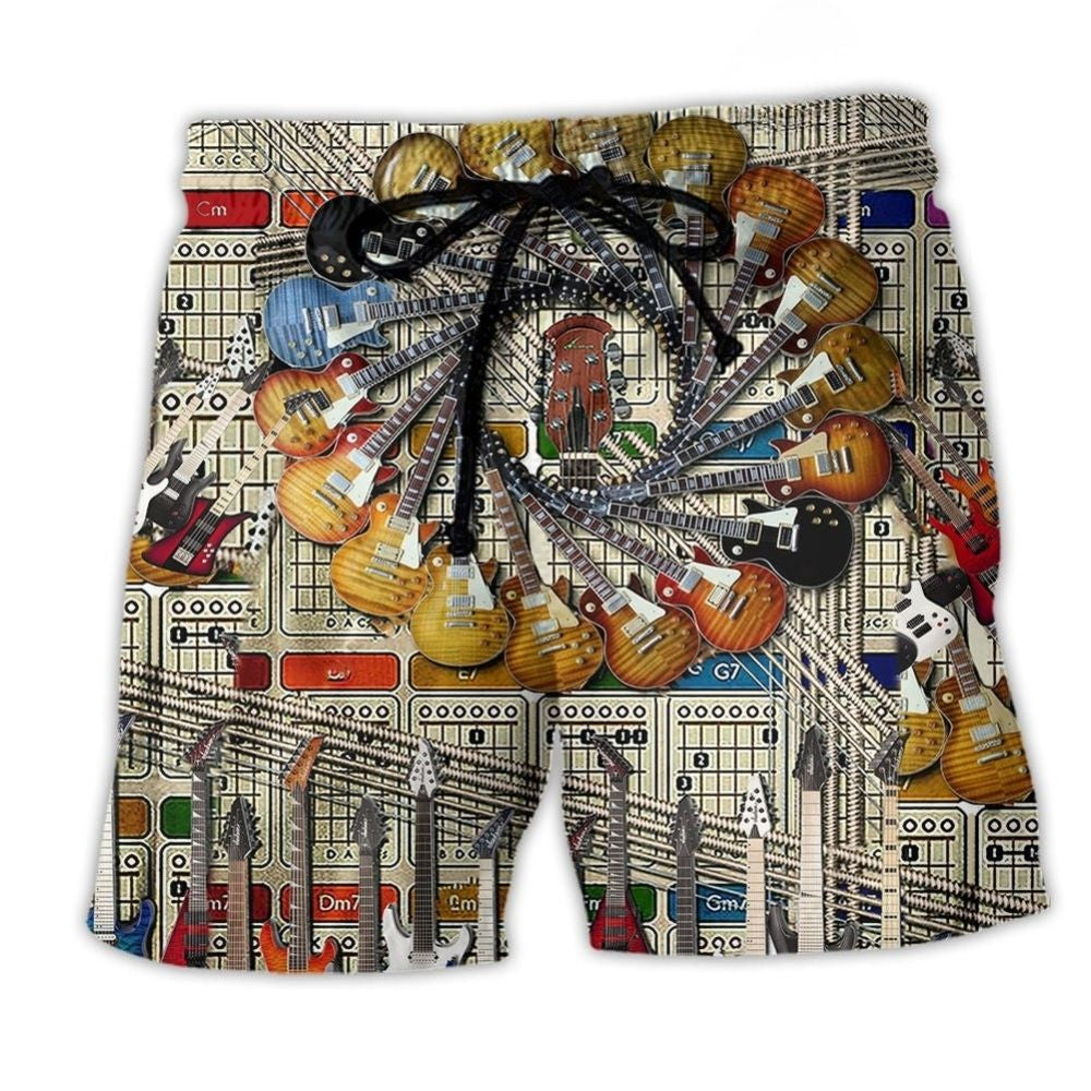 Electric Guitar Music Beach Shorts For Weekend Escapes And Memorable Gift Ideas