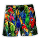 Parrot Tropical Family Beach Shorts For Island Escapes And Distinctive Seasonal Style