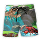 Crawfish Forest Fantasy Beach Shorts Graphic Detail For Resort Trips And Casual Outings