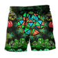 Glowing D20 Kaleidoscope Dice Beach Shorts For Casual Day Trips And Comfortable Daily Wear