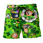 Irish Humor Green Lover Beach Shorts For Poolside Relaxation And Summer Adventures