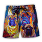 Bullmastiff Artistic Dog Lover Beach Shorts Print View For Coastal Escapes And Casual Outings