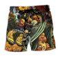 Halloween Night Pumpkin Scary Beach Shorts For Casual Day Trips And Warm Weather Wardrobe
