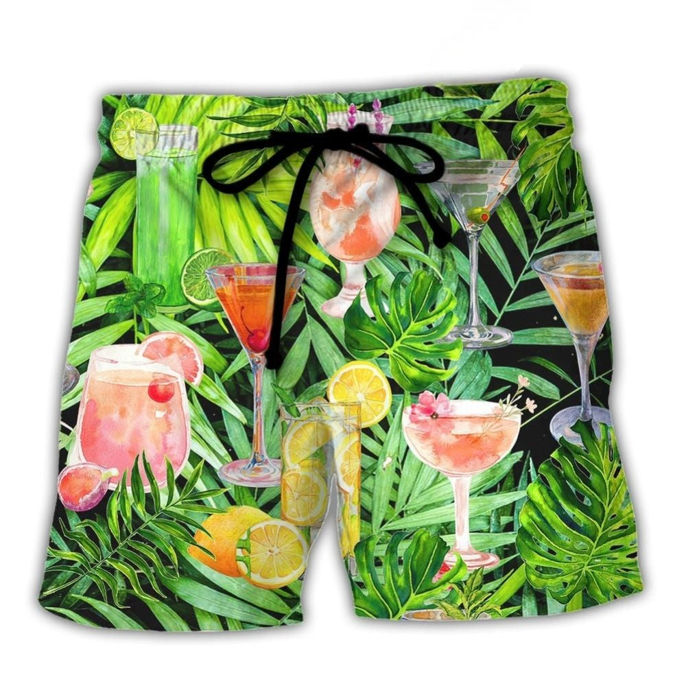 Classy Tropical Cocktail Summer Beach Shorts For Outdoor Adventures And Thoughtful Seasonal Gifts