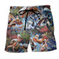 Bird Migration Nature Lover Beach Shorts Design View For Comfortable Resort And Beach Styling