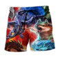Dragon Wolf Lightning Beach Shorts For Summer Vacations And Easy Warm Weather Wear