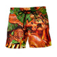 BBQ Chicken Delicious Food Beach Shorts For Tropical Getaways And Weekend Adventures