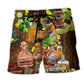 Wine Lemon Salt Humor Quote Beach Shorts Design Detail For Resort And Beach Day Style