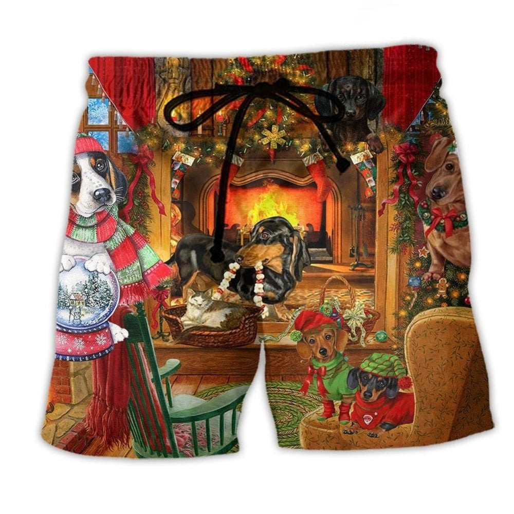Dog Christmas Home Beach Shorts For Oceanfront Weekends And Casual Outdoor Comfort