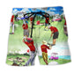 Golf Player Blue Sky Beach Shorts For Relaxed Shoreline Days And Warm Weather Wardrobe
