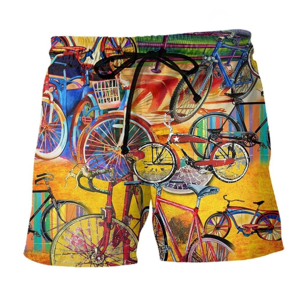 Bike All I Need Is A For My Beach Shorts Design Detail For Resort And Beach Day Style