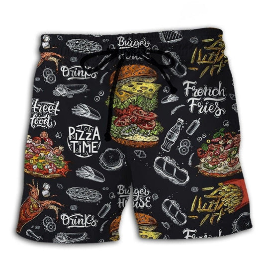 Burger House Food Lover Beach Shorts Print View For Coastal Escapes And Casual Outings