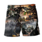 Skull Hunting Jungle Adventure Beach Shorts For Tropical Holidays And Flexible Everyday Wear