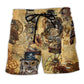Owl Wisdom Vintage Serious Beach Shorts For Holiday Cruises And Distinctive Seasonal Style