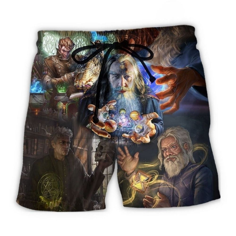 Cool Chemistry Magic Science Beach Shorts Pattern View For Coastal Holidays And Casual Activities