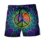 Hippie Peace Symbol Purple Beach Shorts For Warm Weather Travel And Everyday Comfort