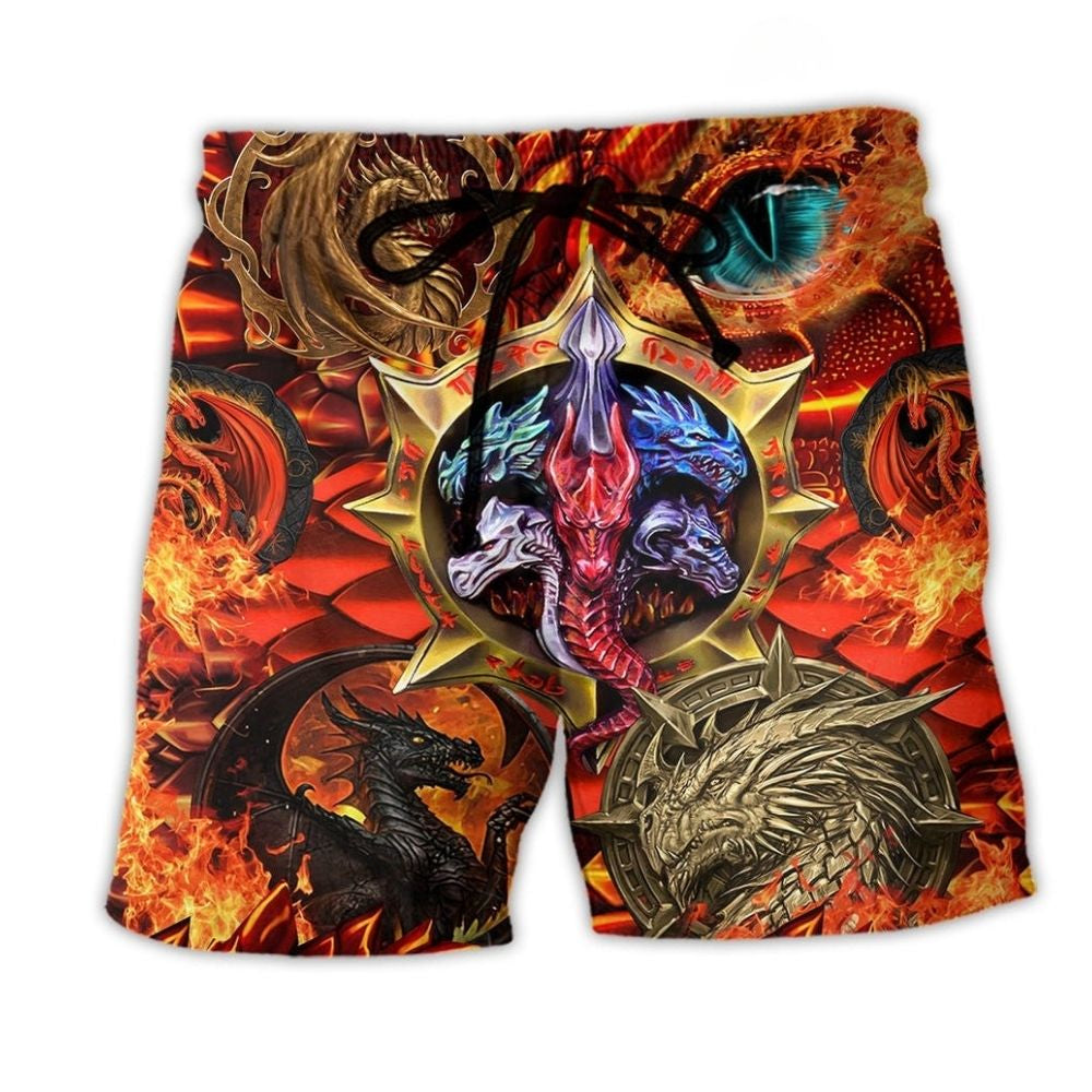 Dragon Fire Beach Shorts For Tropical Holidays And Casual Outdoor Comfort