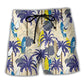 Surfing Tropical Leaf Summer Beach Shorts For Beach Trips And Relaxed Vacation Styling