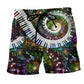 Piano 10 Fingers 88 Keys Music Beach Shorts Design Detail For Coastal Escapes And Daily Wear