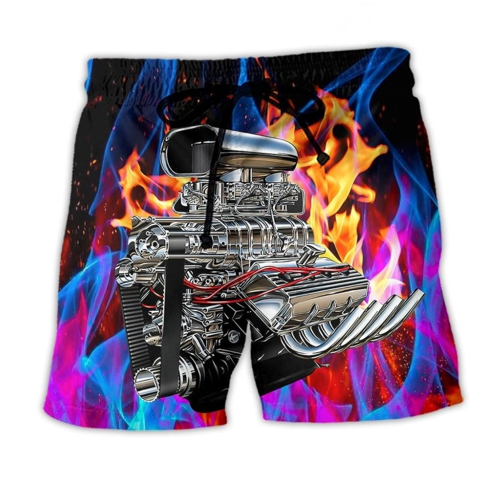 Hot Rod Classic Ride Beach Shorts For Road Trips And Coastal Travel